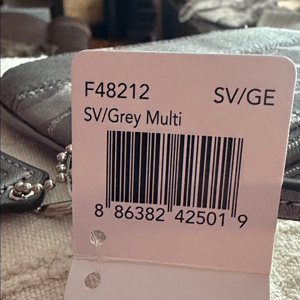 Coach Gray Signature Wristlet - Picture 6 of 7